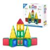 Tytan Magnetic Tiles 80-Piece Building Set by ZURU – Colourful STEM Construction Toy with Strong Snap-Fit Tiles for 2D and 3D Play, Includes Carry Bag, for Kids Ages 3+