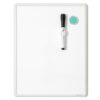 U Brands Contempo Magnetic Small Whiteboard, 11" x 14”, White Modern Frame, Mini White Board for Students, Fridge and Locker Dry Erase Board, Includes Marker & Magnet
