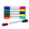 U Brands Dry Erase Markers, Double Ended Whiteboard Markers, Medium Bullet Tip, Low Odor, Assorted Bright Colors, Dry Erase Marker Set with Eraser Caps, Office School Classroom Supplies, 6 Pack