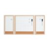 U Brands Dry Erase Monthly Calendar White Board Set, Family Calendar Magnetic Whiteboard 3 Piece Set, Monthly Calendar, To-Do List, & Reminder Board, Includes Markers, Push Pins, & Magnets, Wood Frame
