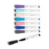 U Brands Fine Tip Dry Erase Markers with Eraser, Low Odor Whiteboard Markers Fine Tip, Assorted Bright Colors, Set of 8