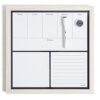U Brands Rustic Weekly Dry Erase Board with White Wooden Frame, Office Supplies, 14” x 14”