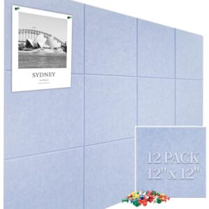 UBZMOK 47"x35" Cork Boards for Walls, 12 Pack Bulletin Board for Office