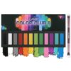 UCANBE Colorful Eyeshadow Palette, 12 Colors Vibrant Makeup Palette with Black White Gray Red Orange Yellow Green Pink Purple Blue, High Pigment Eye Makeup for Halloween, Cosplay, Festival, Party