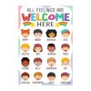 UCGAOIOQ Educational Feelings Chart Metal Sign for Emotional Meter Calm Down Corner Tool for Toddlers Preschool Kindergarten Classroom （8 X 12 in）