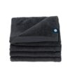 UENO TOWEL Luxury Japanese Face Towels - Set of 4, Senshu Towels, Approx. 12.5" x 13.7", Ultra Soft, Quick Drying, Absorbent, Lightweight, Bathroom, Wash Cloths, Yoga, Spa, Pool, Gift, Navy