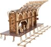 UGEARS Harry Potter Platform 9 ¾ 3D Puzzle, Mechanical Wooden Model Kit - Compatible with Ugears Hogwarts Express Train - 3D Wooden Puzzle Includes 2 Figurines