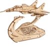 UGEARS The Ghost of Kyiv Ukrainian Fighter 3D Puzzle, Jet Model Kit with Movable Ailerons, Wing Flaps & Tail Rudders - MiG-29 Military Aircraft