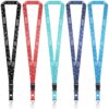 UGELOKI Teacher Lanyard Set, 5 Colors Soft Polyester Lanyards with Breakaway Clasp, Cute Teacher Gifts for Back to School