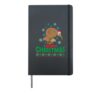 Ugly Christmas with Kiwi Bird from New Zealand Hardcover Journal, Black