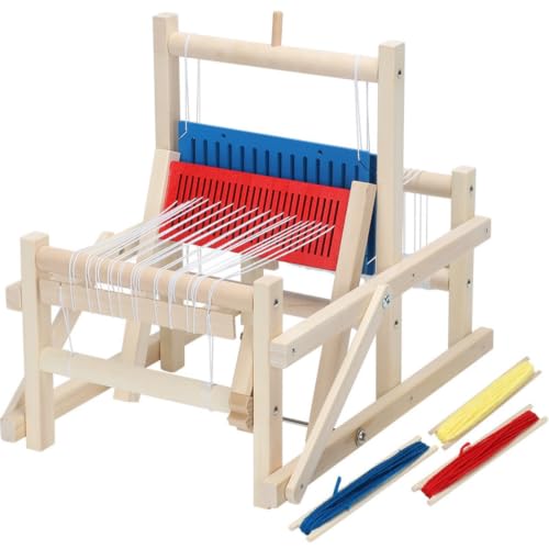 UGPLM Children Weaving Loom Kids Loom Kit Wooden Toy Tabletop Weaving Frame with Vertical Posts and Crossbars for Beginner Weaving Suitable for Classroom Craft Parent Child Activities Home Play