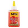 UHU Glitter Glue - Ideal for Crafts, Kid-friendly Formula, Washable, Red, 90 ml Bottle