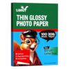 Uinkit 100 sheets 115gsm Photo Paper 30lb Very Thin Flyer Glossy 8.5x11 Single Side Inkjet Paper DIY Chip Bag Glossy Photos Brochure Paper,FIFA World Cup Poster for Inkjet Printer with Dye Ink