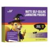 Uinkit 10Mil Matte Self-Seal Laminating Pouches, Double-Sided for 2.6x3.9 Business Card, Glare & Fingerprint Resistant for Restaurant IDs, School Badges, Corporate Access - No Machine