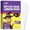 Uinkit 10Mil Matte Self Seal Laminating Pouches, 60Pack 5x7 Thick Double-Sided for Certificates, Art Prints, Diplomas, Premium No-Glare Display Protection- No Machine