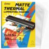 Uinkit Matte Thermal Laminating Pouches, 9 x 11.5 Inches 3 Mil Thick Clear Anti-Glare with Matte Finish 30 Pack Fitted for Letter Size Laminating Sheets 8.5 x 11