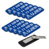 Ujier 1 x 3 Name Tag/Badge, Magnetic Backing Blue, Praying Hands (10 Pack)