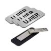 Ujier 1 x 3 Name Tag, Magnetic Backing Silver (3 Pack)