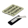 Ujier Jr. (Cross) Rounded Corners Name Tag/Badge, 1 x 3 Spanish Church Staff Badge with Magnet Backing, Gold (3 Pack)