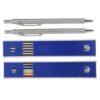 UKCOCO 1 Set Mechanical Lead Holder Set with Metal Refillable Drafting Tools for Technical Sketching and Professional Drawing Includes Black and Colored Leads for Art Students and Office