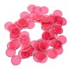 UKCOCO 200pcs Magnetic Bingo Chips: Plastic Transparent Game Tokens with Metal Rings for Elderly School Science STEM Kit Math Learning Chess Accessories