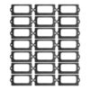 UKCOCO 40pcs Metal Label Frame Holders Antique Metal Tag Holder Library Card Catalog Cabinet Label Clip for Apothecary File Cabinet Drawers Bookcase Shelf Organizer