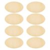 UKCOCO Oval Wood Discs with Smooth Edges for Crafts 8pcs Unfinished Wood Blank Pieces Beige Boxwood Slices for DIY Painting and Home Decor Creative Projects