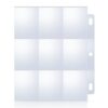 ULLTOON 40 Pack 9 Pocket Trading Card Sleeves, Double-Sided Baseball Card Sleeves, Sheet Protectors For 3 Ring Binder, Photocard Holder Page Protectors For Trading Sports & Game Cards