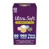 Ultra Soft 3-Ply Facial Tissues,Premium Soft Tissue 12 Boxes (960 Count)