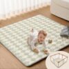Ultra Soft Plush Floor Mat, 1.7" Thick Foam Cushion Rug with Non-Slip Backing for Indoor, Home, Diamond
