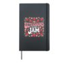 Ultrasound Is My Jam Funny Sonographer Tech Straweberry Hardcover Journal, Black