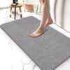 Ultra Thin Bathroom Rugs,Rubber Bath Mats for Bathroom,No Slip Bath Rugs,Quick Dry,Machine Washable,Low Pile,Absorbent,Shower Outside,Sink