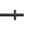 Umbra Trinity Pin-Point Curtain Rod, 42-120 Inch, Steel, No-Drill Installation, Modern Geometric Design, Black