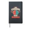 Un Cerebro Dos Idiomas Bilingual Spanish English Kids Hardcover Journal, Black