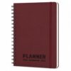 Undated Monthly Planner 2026 2027-18 Month Calendar Planner Book for School, Office and Home - Simplified Hardcover Blank Planners for Goals, Tasks and Dates - B5 Burgundy