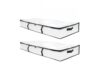Under Bed Storage Bags, 2 Pack Large 42" x 18" Clear Underbed Storage Containers with Zipper, Heavy Duty Breathable Non-Woven Fabric, Space Saving Organizers for Clothes, Blankets, Bedding