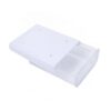Under Desk Organization, White PP Plastic Storage Bin with Lid, Stackable File Box for Home Office