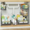 Under Sink Organizer and Storage - 3 Tier Cabinet Pull Out Shelf Organizers