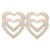 Unfinished Heart-Shaped Wooden Frame