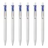 Uni-Ball one Retractable Gel Pens, Ultra Micro Point (0.38mm), Blue Ink, 6 Pens