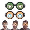 Unichild 2PCS Funny Glasses for Adults, Crazy Googly Eye Blinking Glasses