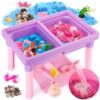 Unicorn & Axolotl 2 in 1 Sand and Water Table, Sensory Table With sand