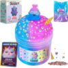 Unicorn Cloud Slime Kit – Sensory Slime for Kids, Non-Sticky & Scented Cloud Dough, Squishy, ASMR Fun, Axolotl Charm & Mix-Ins, Gifts for Girls & Boys Ages 5–12 & Teens, 7oz, MOOZ Magic