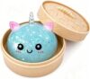 Unicorn Squishy Toy,Glitter Dumpling Mystery Box,Anxiety Relief Toy for Adults and Teens ,Cute Kawaii Bao Bun Stress Relie Desk Decor (Pink+Blue+Green+Purple)