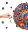 UNIDRAGON Mandala Space Dreams Wooden Jigsaw Puzzle for Adults - 200 Unique Shaped Pieces - Medium 9.8 x 9.8 in (25 x 25 cm)