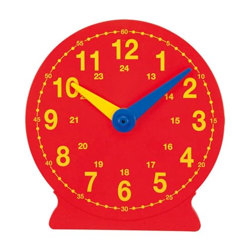 UnifearPro Children Teaching Clock Analog Clock Classroom Clock with Round Dial Markers for Practice Suitable for Classroom Lessons homeschooling Instruction Teacher demonstrations Student Practice