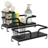 Uninol Sponge Holder for Kitchen Sink Caddy with Stone Drying Tray 2 PCS