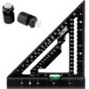 UNIPEC 4.5 inch Rafter Square with Level, Aluminum Metal Triangle Ruler