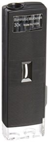 United Scientific MCR30X Pocket Illuminated Microscope, 30x Magnification, Battery-Powered