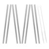 Unomor Reusable and Cleaning Brush Heart-shaped Metal Straws Stainless Steel with Anti-slip Design 10pcs Set for Drinking and Mixing Beverages at Home